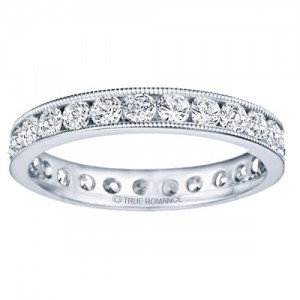 Channel Set Millgrain Eternity Ring