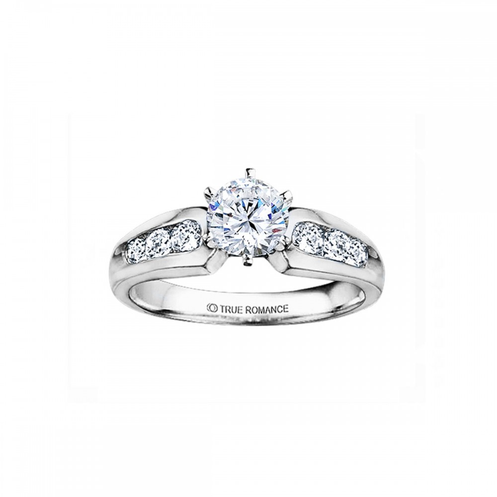 Me180-14k White Gold Classic Engagement Ring