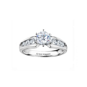 Me180-14k White Gold Classic Engagement Ring