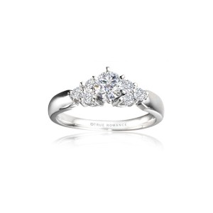 Me278-14k White Gold Engagement Ring From Nostalgic Collection