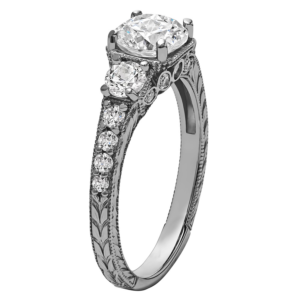 Round Cut Diamond Vintage Engagement Ring