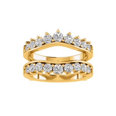 Colorless Lab Diamond Half Channel Ring Jacket