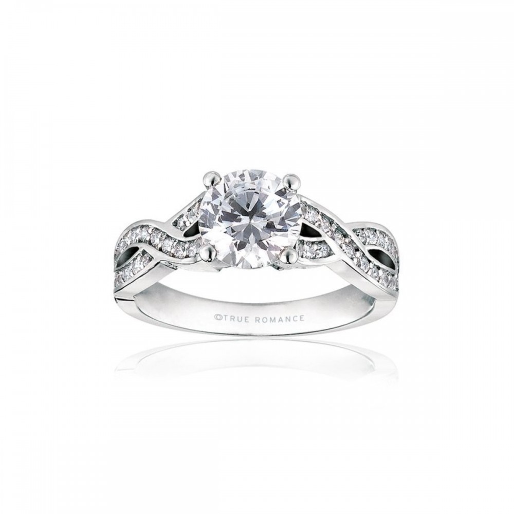 Rm1016-14k White Gold Infinity Engagement Ring
