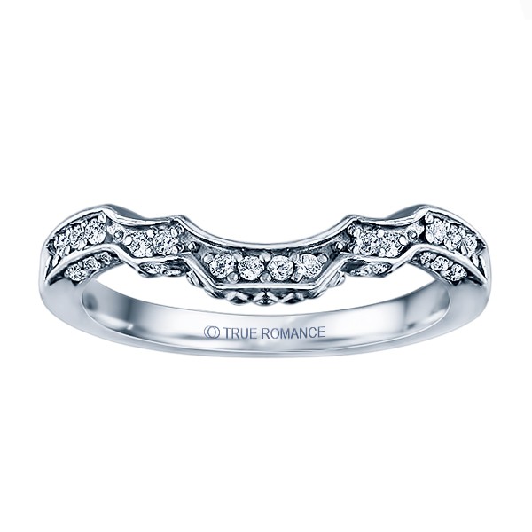 Rm1113-14k White Gold Princess Cut Diamond Vintage Style Engagement Ring