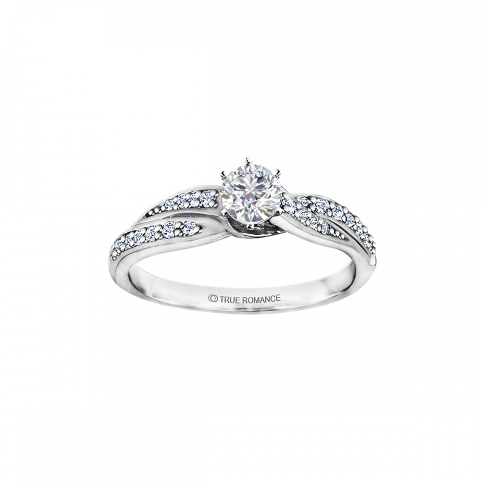 Rm1145-14k White Gold Infinity Engagement Ring