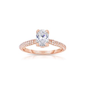 Rm1280vrs-14k Rose Gold Oval Cut Diamond Engagement Ring