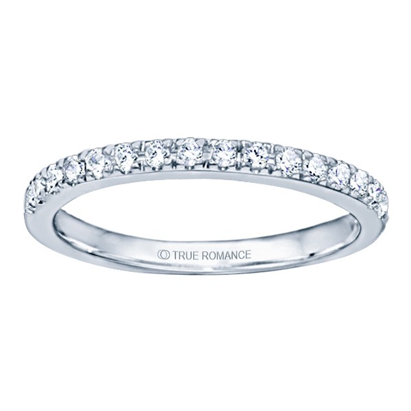 Rm1315-14k White Gold Princess Cut Halo Diamond Engagement Ring