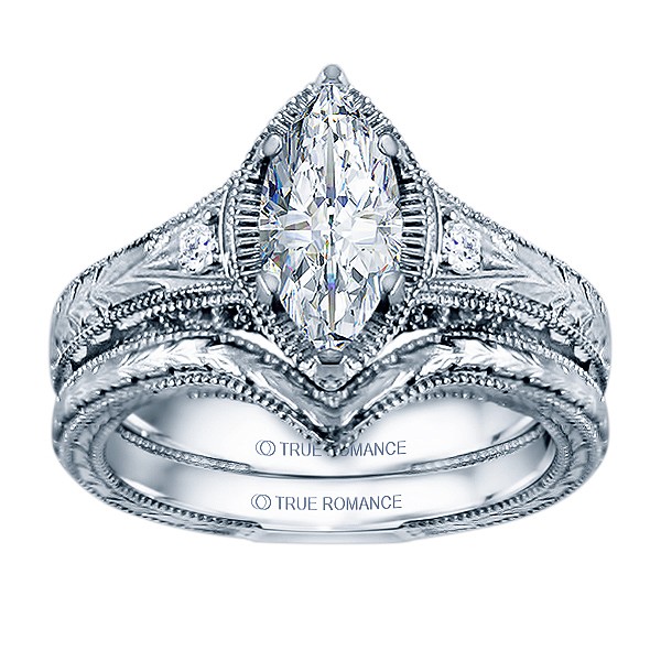 Rm1316m-14k White Gold Vintage Engagement Ring