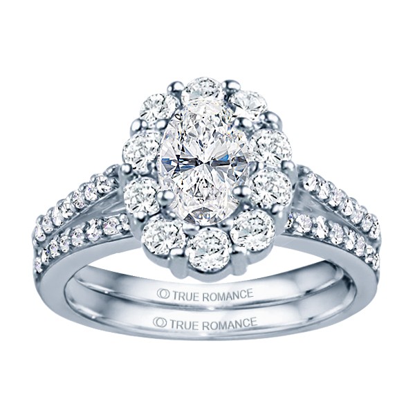 Rm1381v-14k White Gold Oval Cut Halo Diamond Engagement Ring