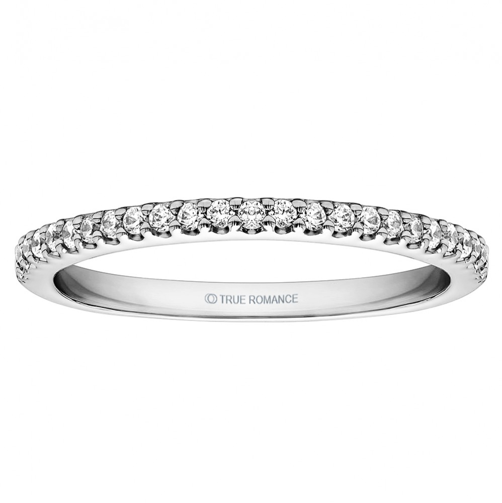 Rm1394-14k White Gold Halo Engagement Ring
