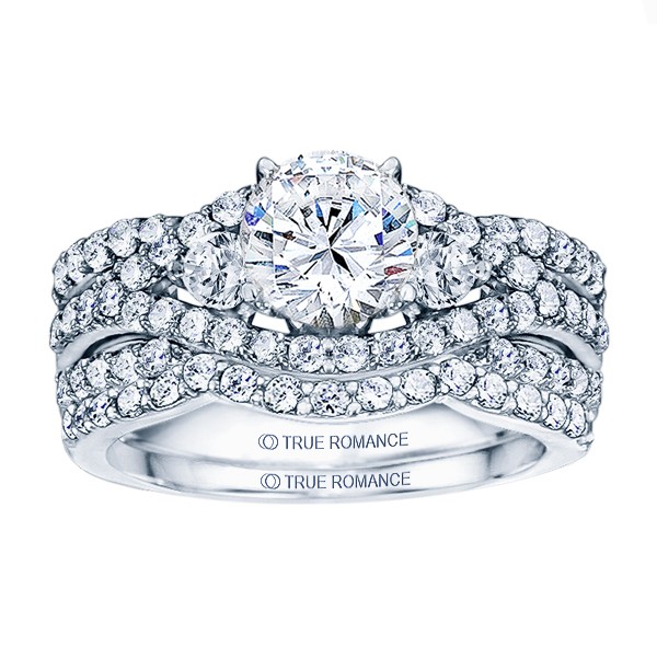Rm1431-14k White Gold Infinity Engagement Ring