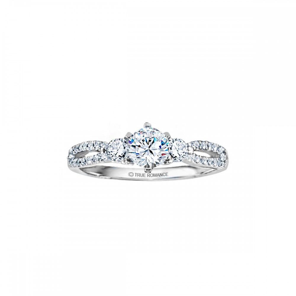 Rm1443-14k White Gold Infinity Engagement Ring