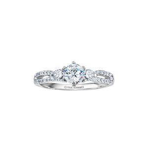 Rm1443-14k White Gold Infinity Engagement Ring