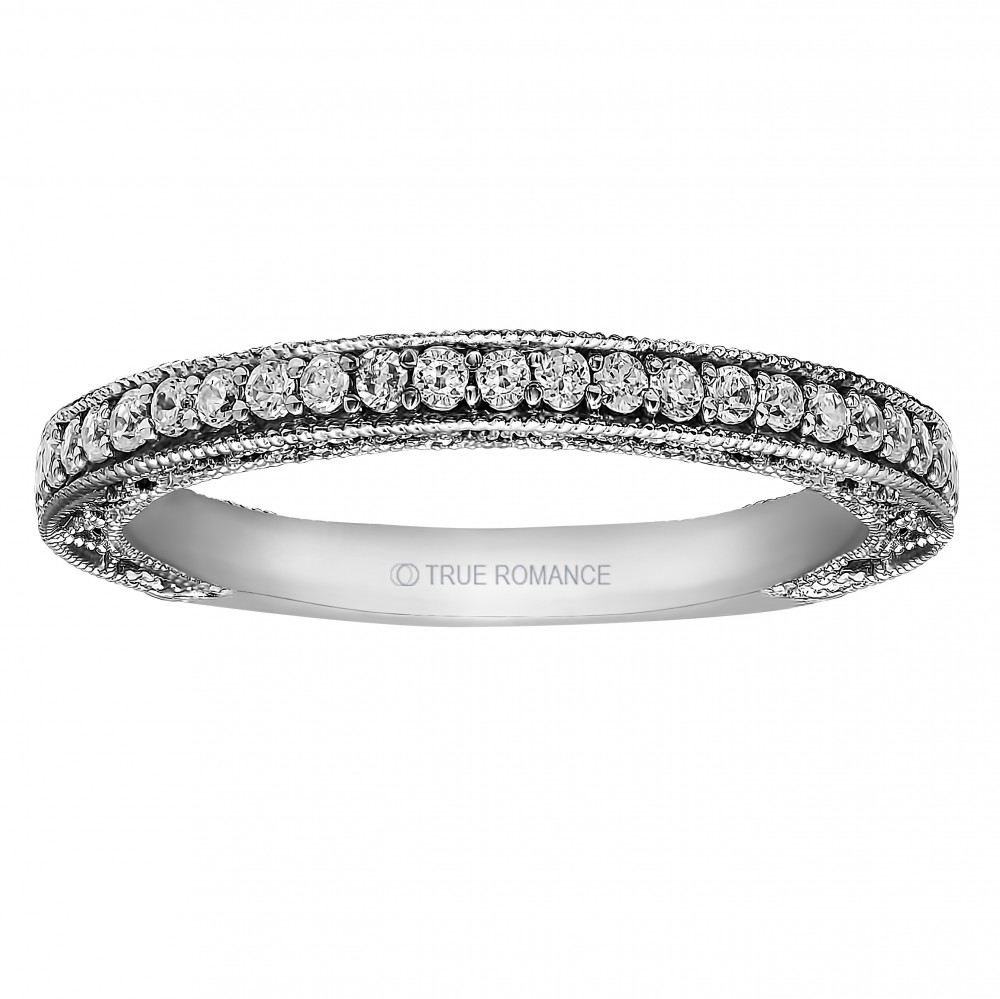 Round Cut Diamond Vintage Style Engagement Ring