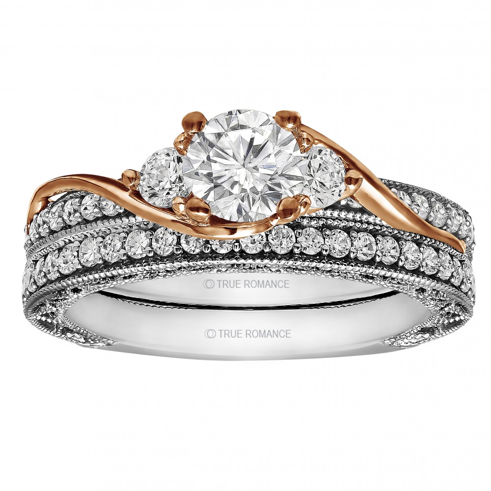 Round Cut Diamond Vintage Style Engagement Ring