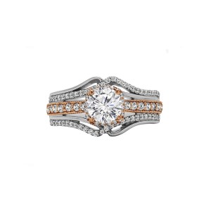 Round Cut Halo Diamond Vintage Engagement Ring
