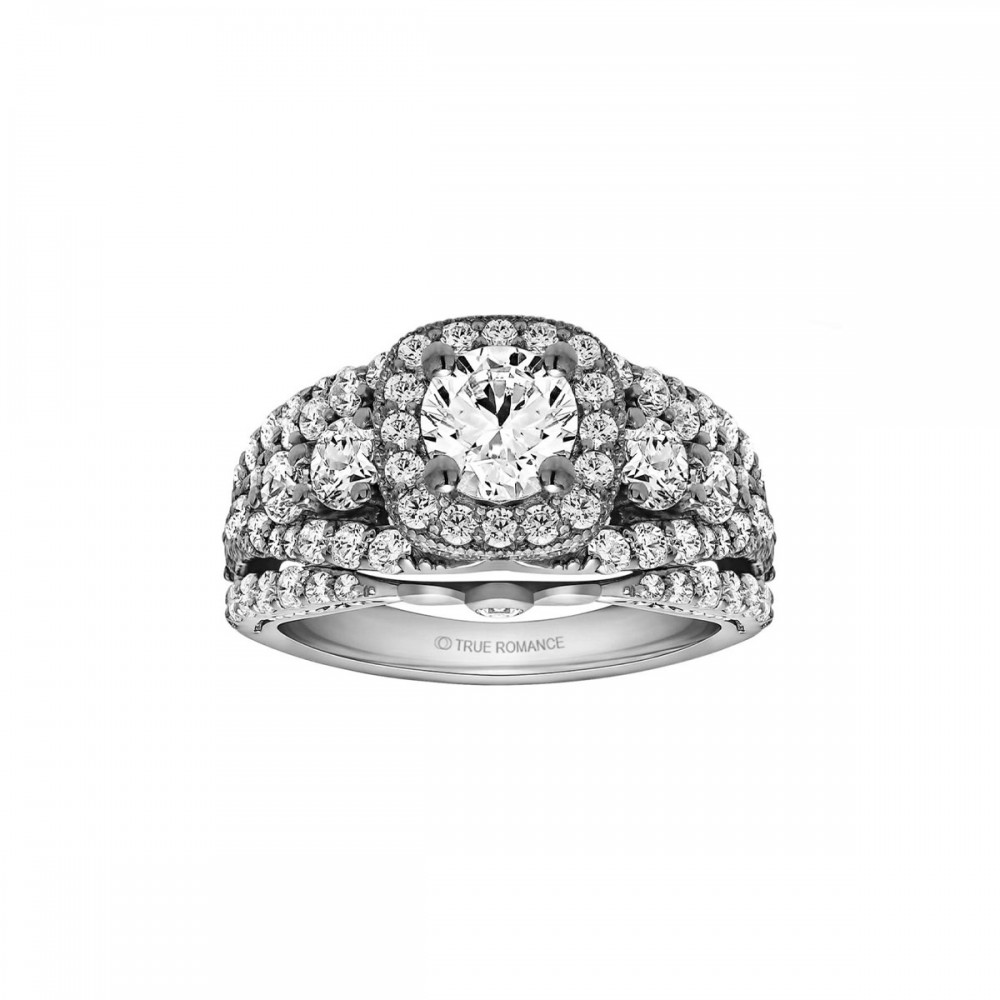 Round Diamond Infinity/Halo Engagement Ring