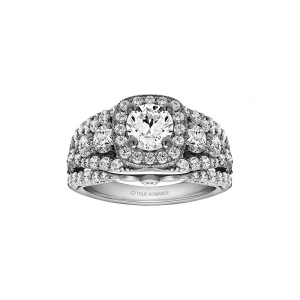Cushion Cut Halo Diamond Vintage Engagement Ring