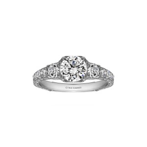 Round Cut Diamond Vintage Engagement Ring