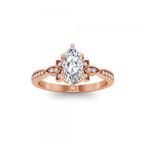 0.09 RD ENGAGEMENT RING 0.75 MQ BUILT IN CENTER