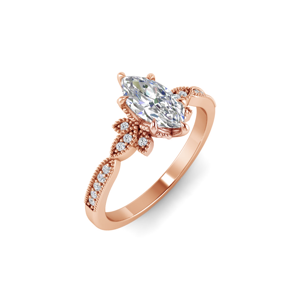 0.09 RD ENGAGEMENT RING 0.75 MQ BUILT IN CENTER