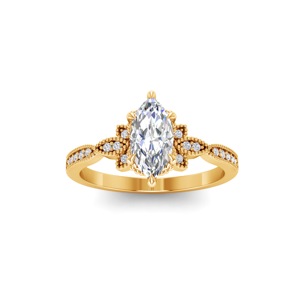 0.09 RD ENGAGEMENT RING 0.75 MQ BUILT IN CENTER