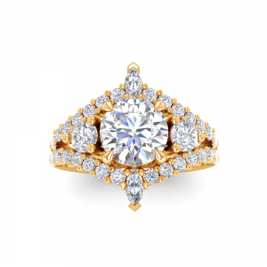 1.34 RD/MQ ENGAGEMENT RING 1.50 RD BUILT IN CENTER