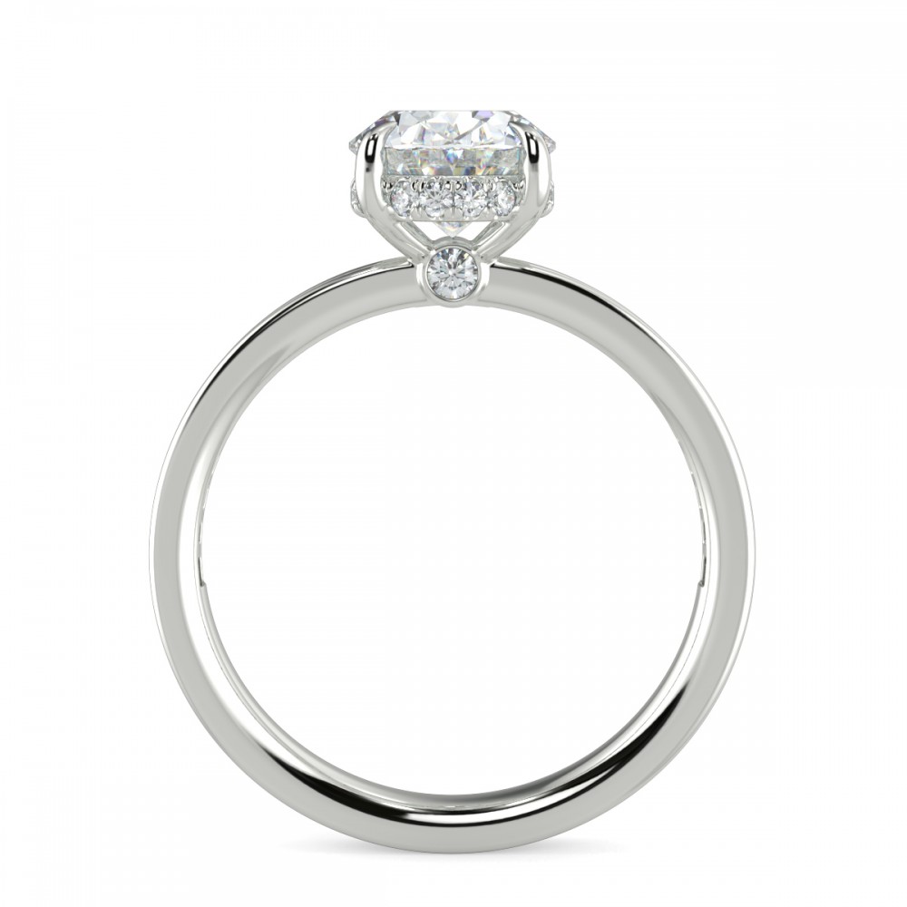 Oval Traditional Hidden Halo Comfort Fit