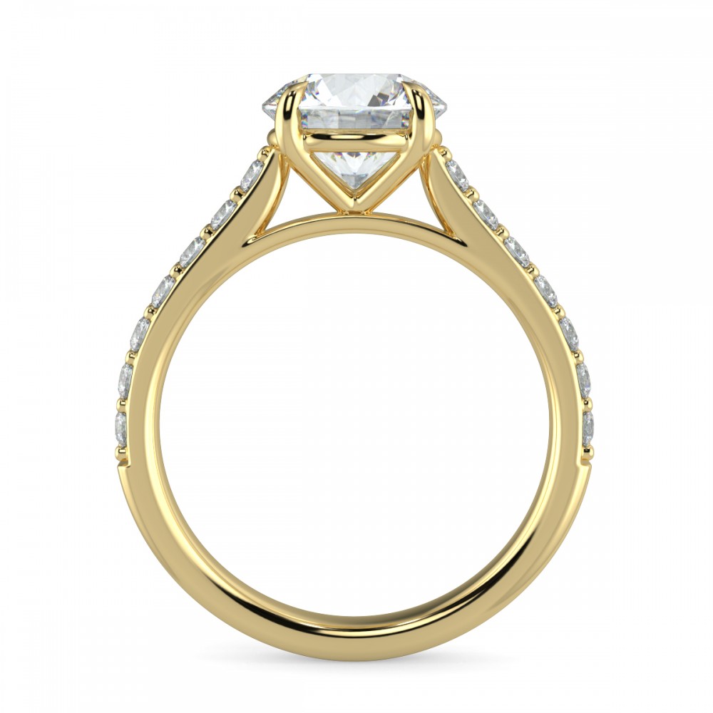 Round Pave  Engagemnt Ring