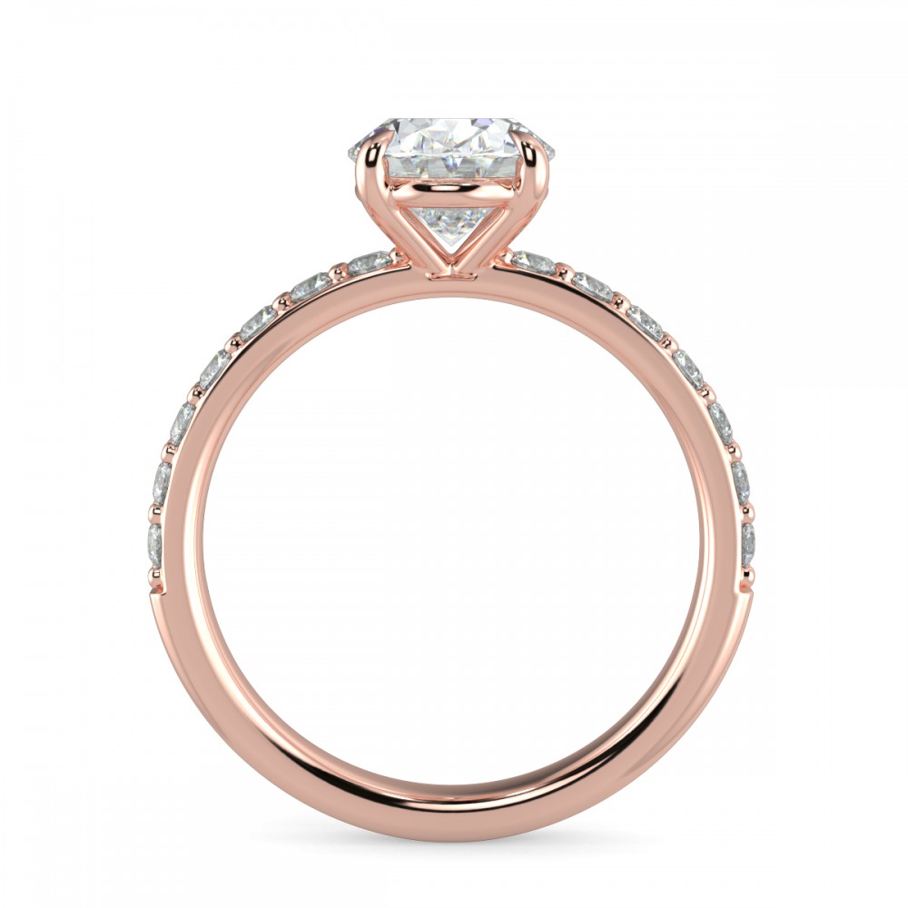 Oval Traditional Hidden Halo Comfort Fit