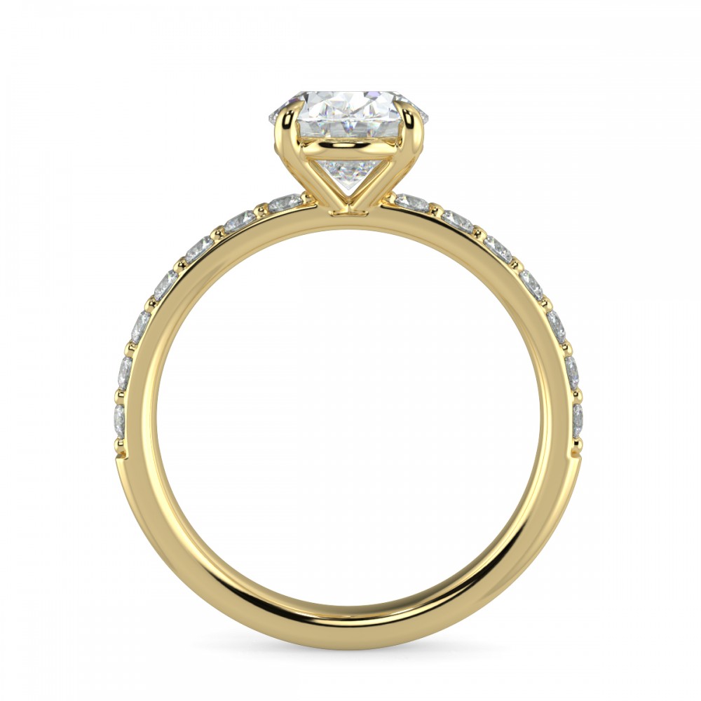 Oval Traditional Hidden Halo Comfort Fit
