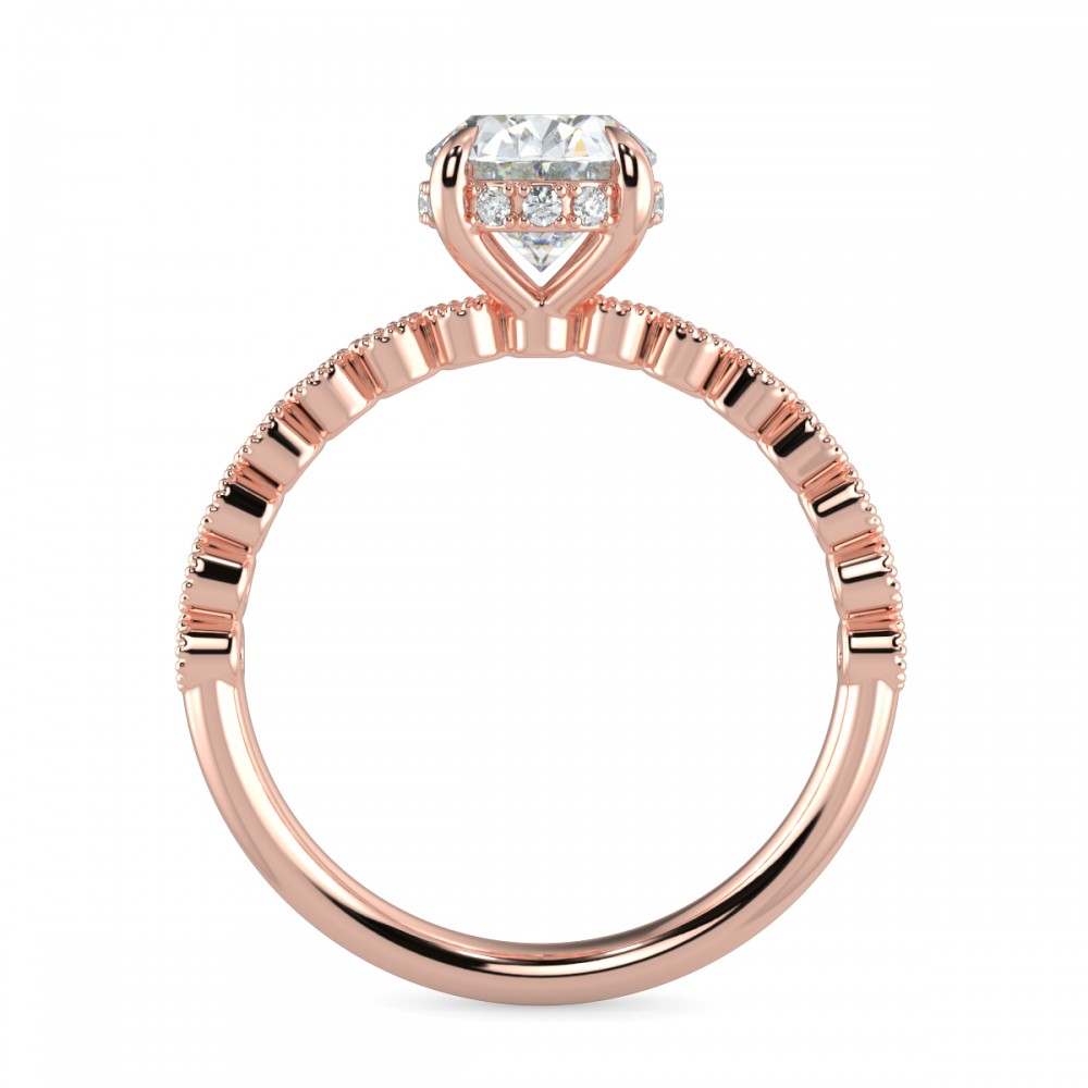 Oval Traditional Hidden Halo Comfort Fit