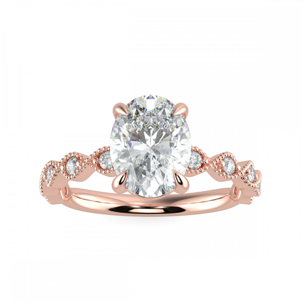 Oval Traditional Suprise Diamond Engagement Ring
