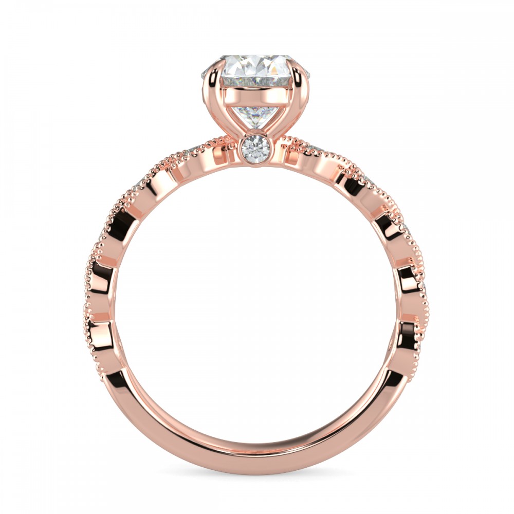 Oval Traditional Suprise Diamond Engagement Ring