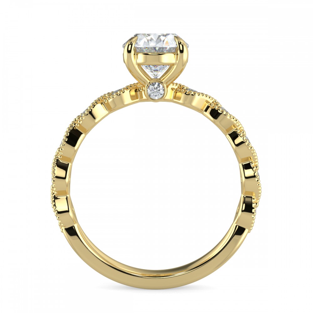 Oval Traditional Suprise Diamond Engagement Ring