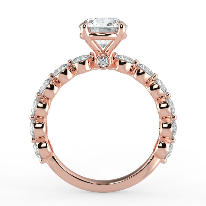 Bezel Share Pronng  Engagemnt Ring