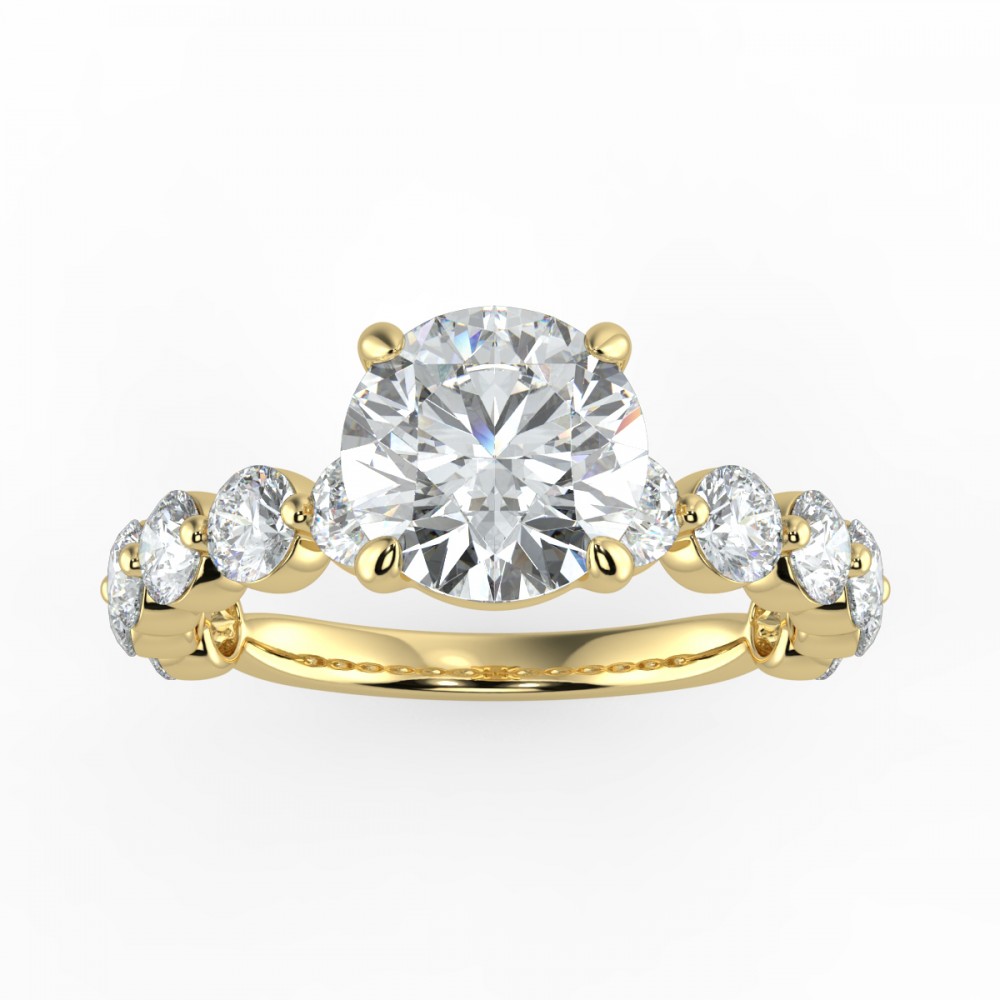 Bezel Share Pronng  Engagemnt Ring