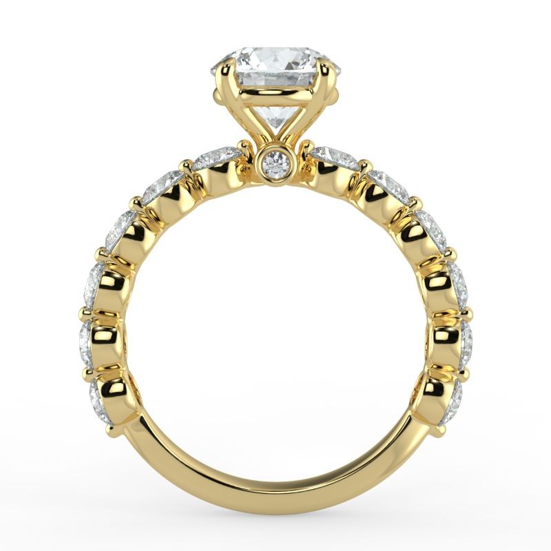 Bezel Share Pronng  Engagemnt Ring