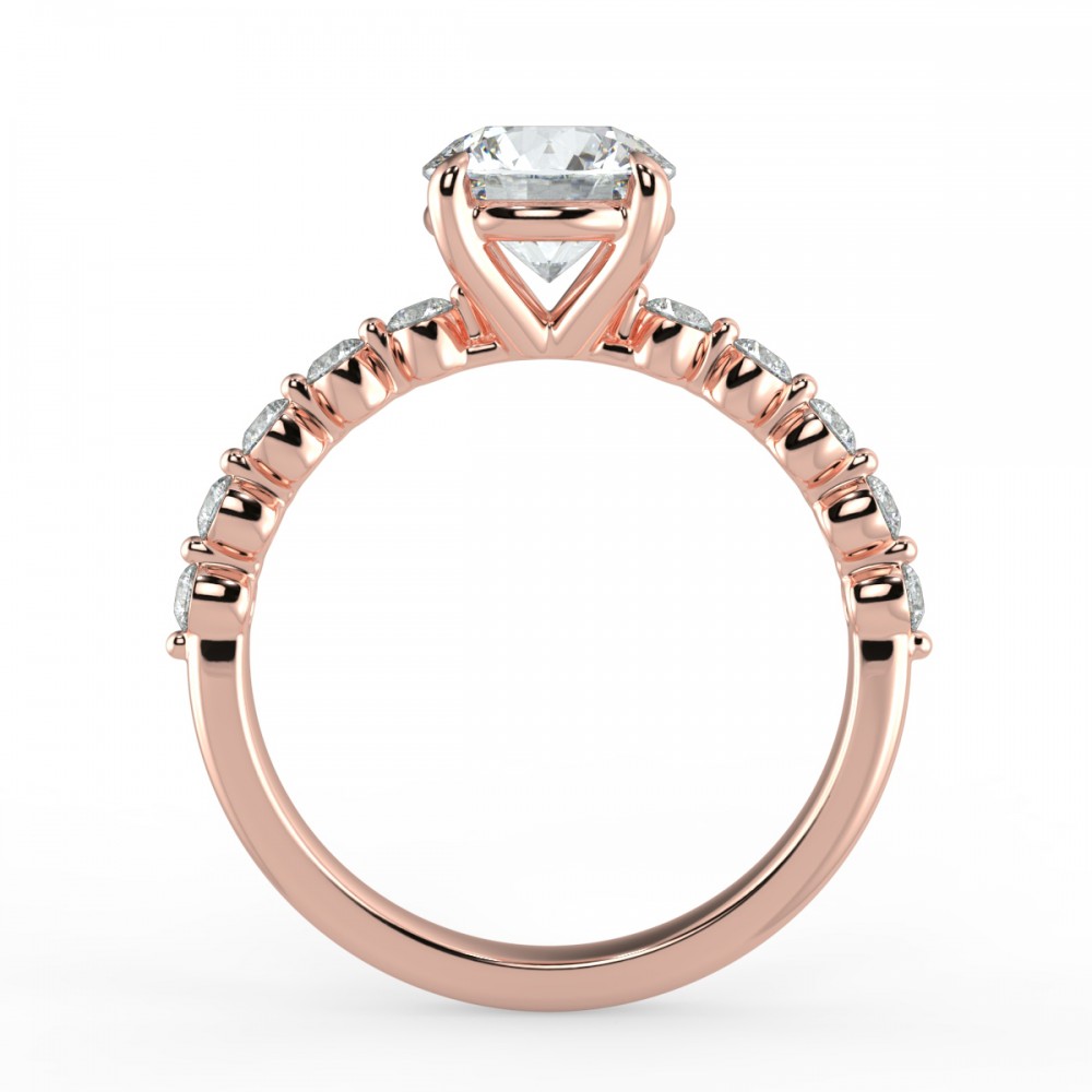 Bezel Share Pronng  Engagemnt Ring