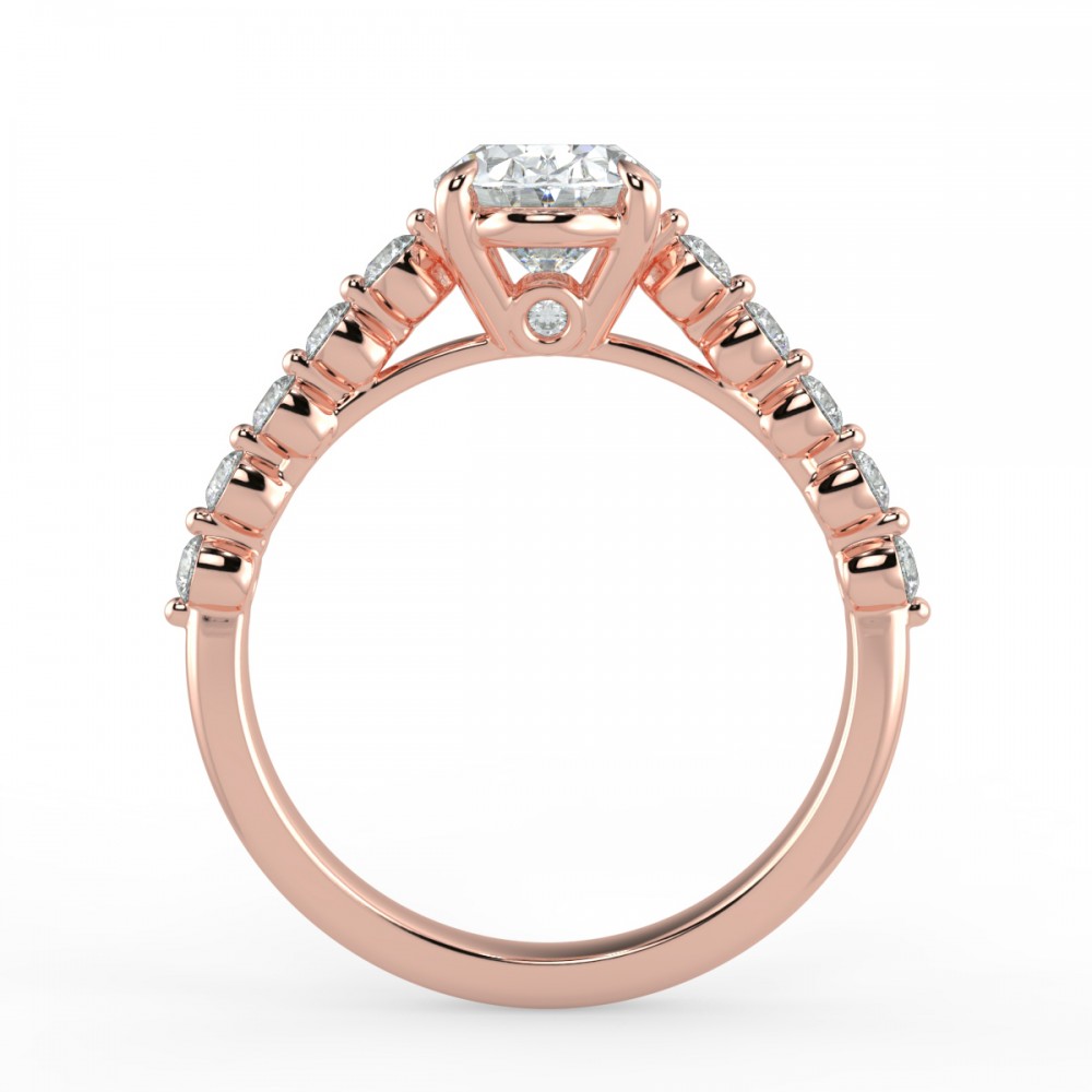 Bezel Share Pronng  Engagemnt Ring