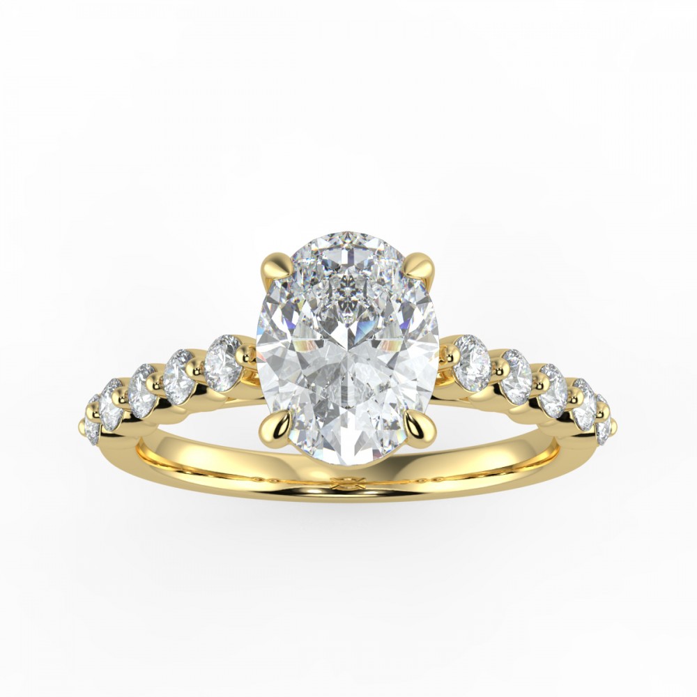 Bezel Share Pronng  Engagemnt Ring