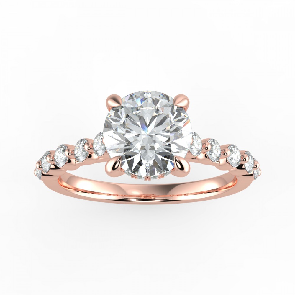 Bezel Share Pronng  Engagemnt Ring