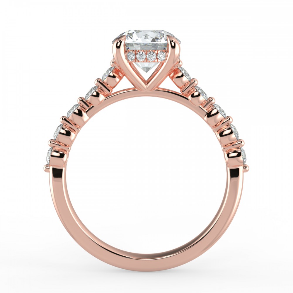 Bezel Share Pronng  Engagemnt Ring