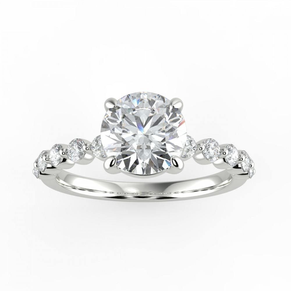 Bezel Share Pronng  Engagemnt Ring