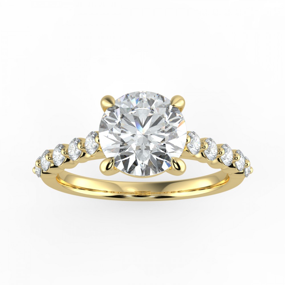 Bezel Share Pronng  Engagemnt Ring