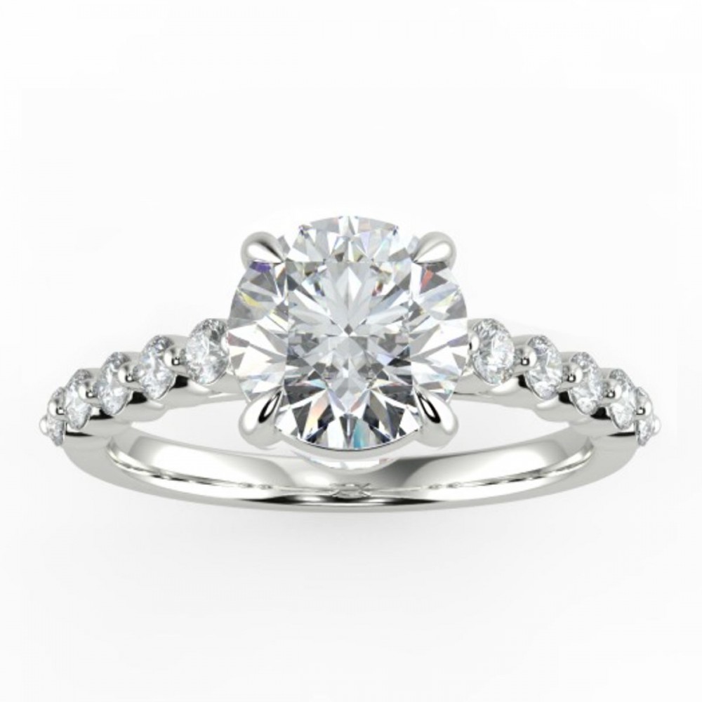 Bezel Share Pronng  Engagemnt Ring