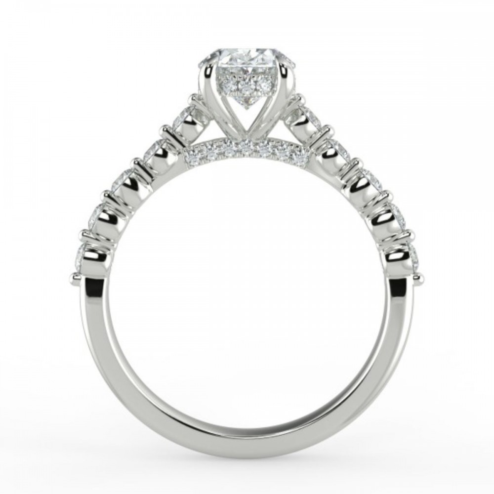 Bezel Share Pronng  Engagemnt Ring