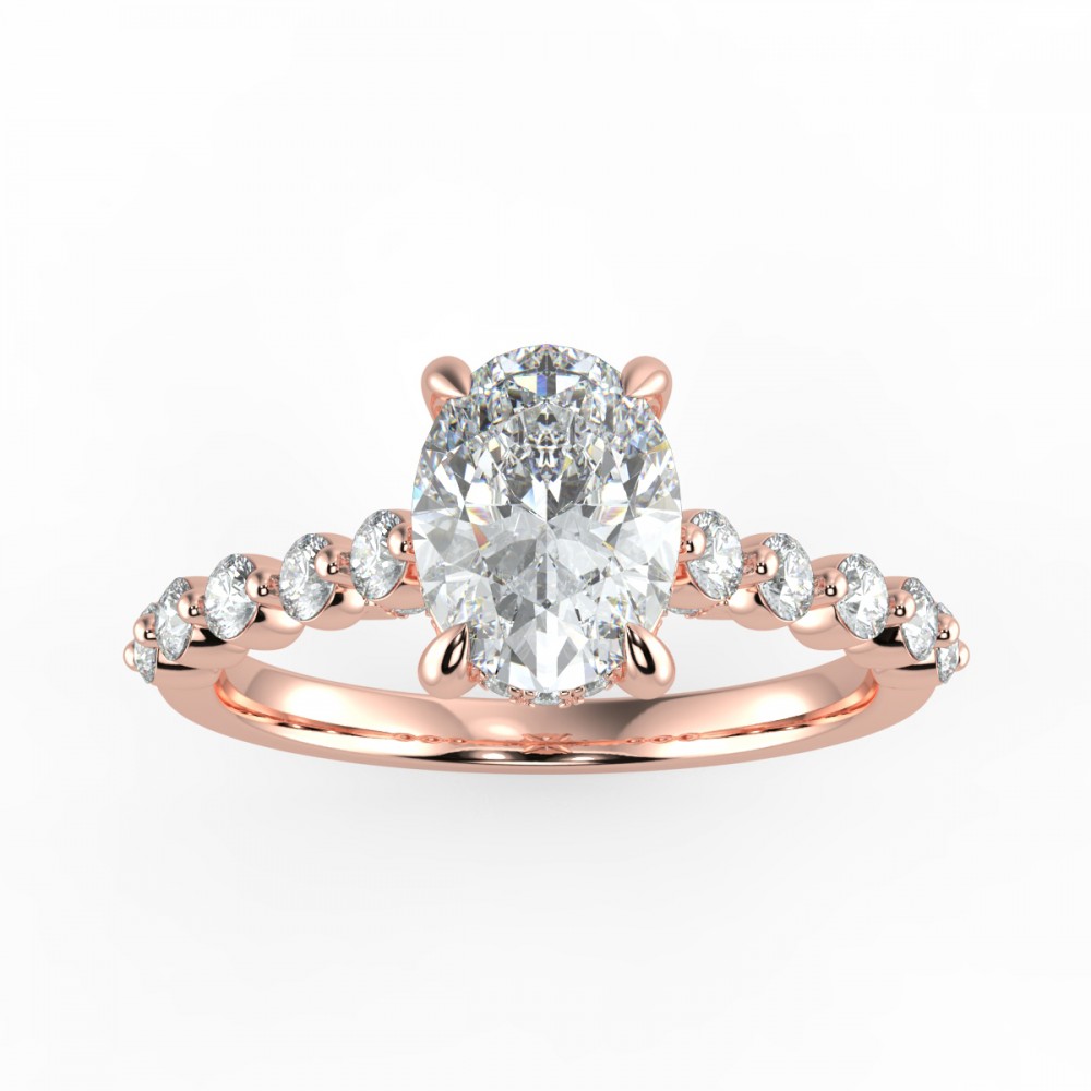Bezel Share Pronng  Engagemnt Ring