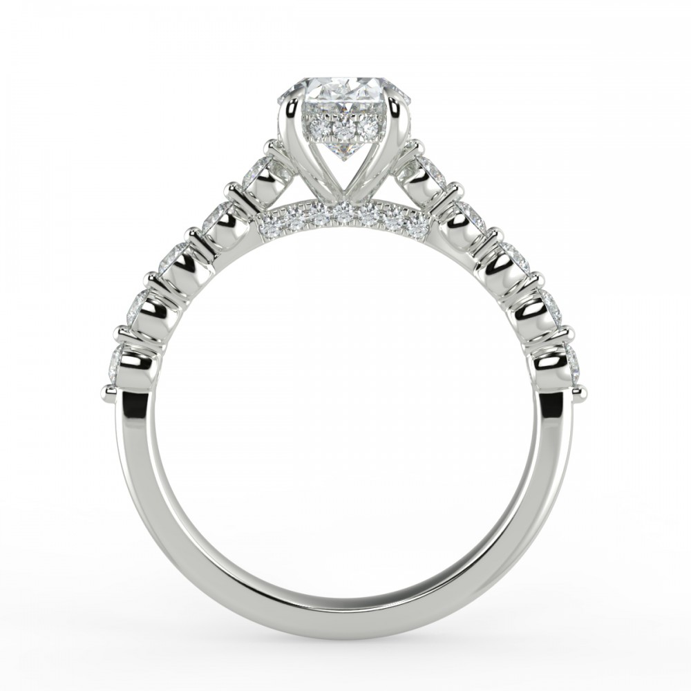 Bezel Share Pronng  Engagemnt Ring