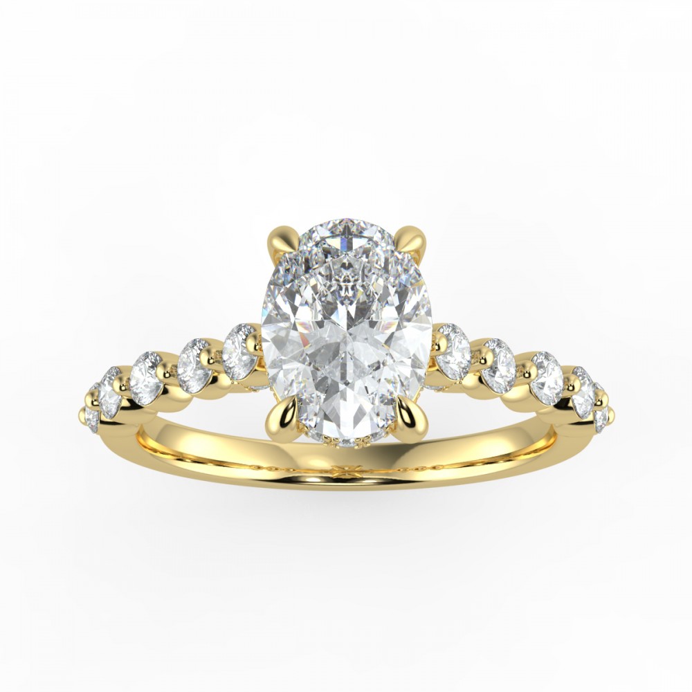 Bezel Share Pronng  Engagemnt Ring